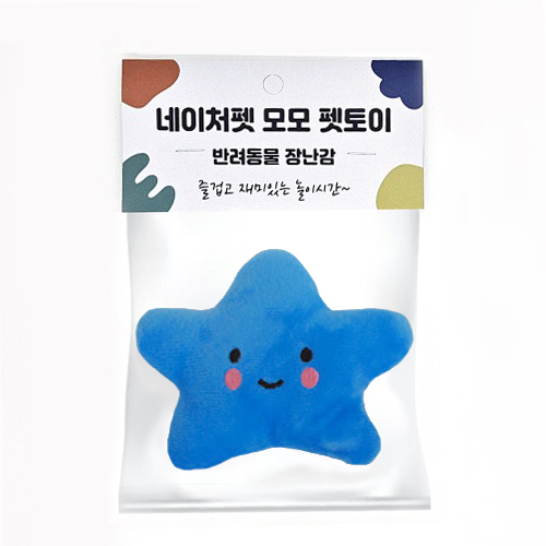 네이처펫 모모 별 봉제장난감(블루)