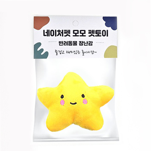 네이처펫 모모 별 봉제장난감(옐로우)