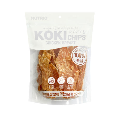 뉴트리오 꼬기칩 닭가슴살칩 500g