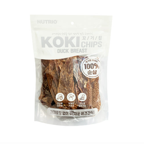 뉴트리오 꼬기칩 오리가슴살칩 500g