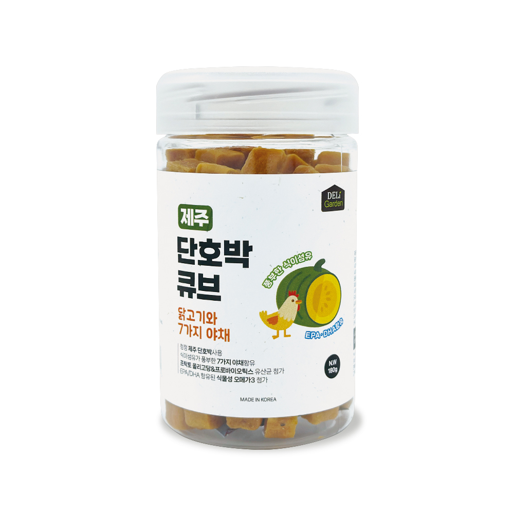 델리가든 제주단호박 큐브 180g 닭고기와 7가지야채