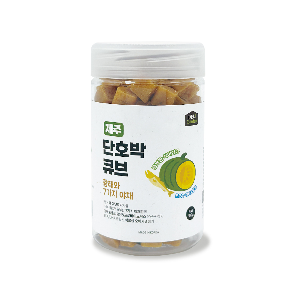 델리가든 제주단호박 큐브 180g 황태와 7가지야채