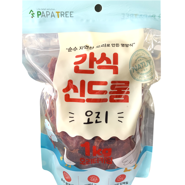 간식신드롬 오리터키링1kg