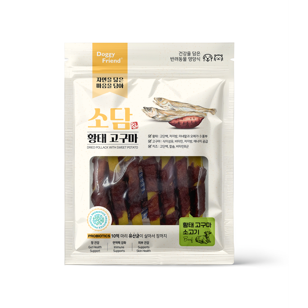 D [소담] 유산균 담은 황태 고구마 (소고기스틱/100g)