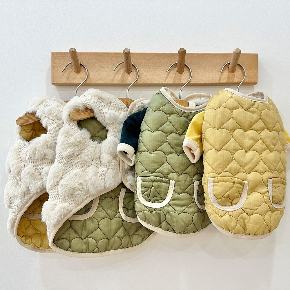 [패션독] 하트퍼깔깔이양면조끼