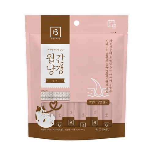 [펫도매단독! 2+1행사!] 브리더랩 월간냥갱(연어)30p (고양이용)