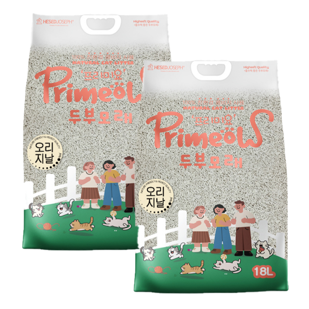 프리미요 두부모래 오리지날 18L (6.4kg) X 2개