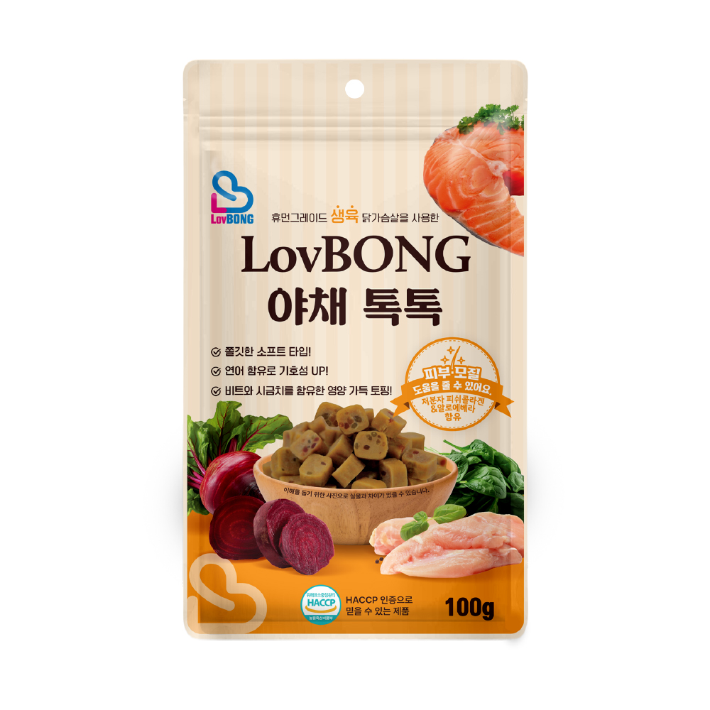 5+1증정! [러봉] 야채톡톡 피부+모질 100g