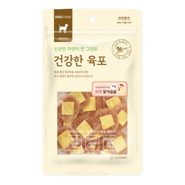 [건강한육포] 치즈 닭가슴살 (70g)
