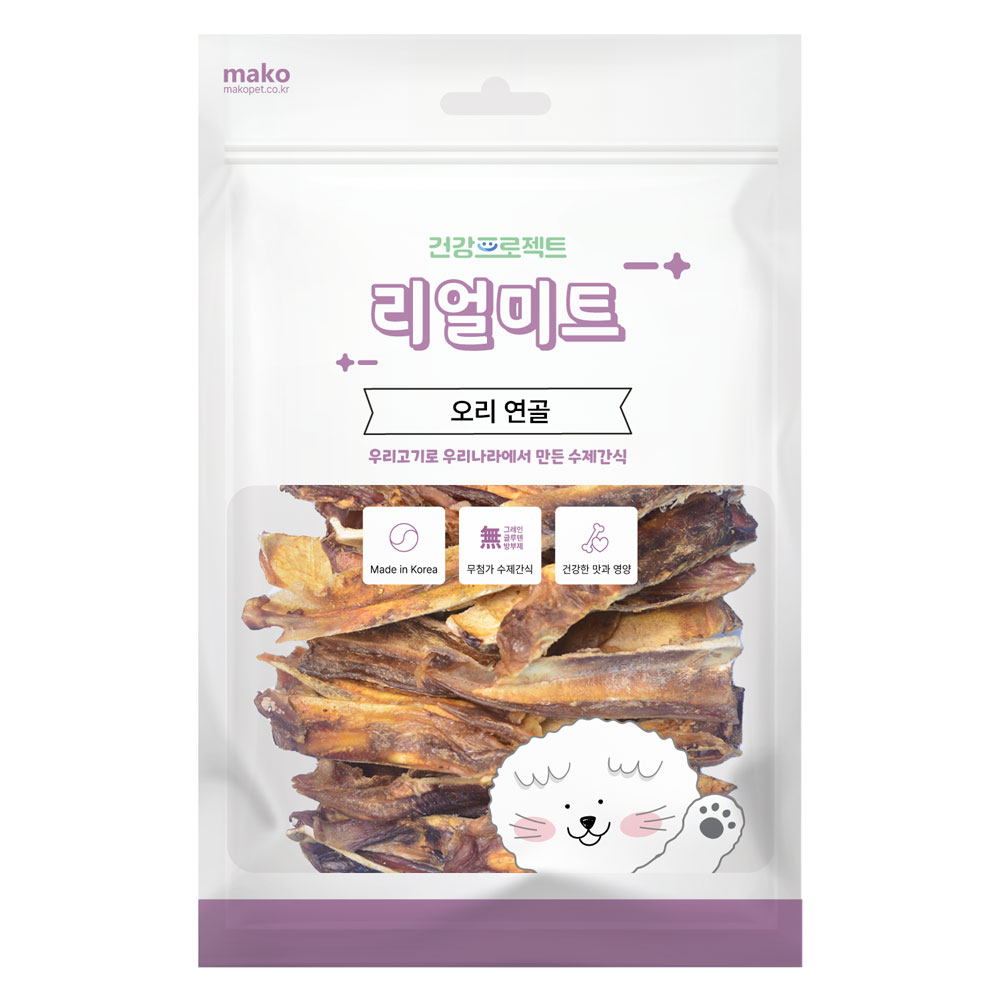 [리얼미트] 수제간식 대용량간식 오리연골 (400g)