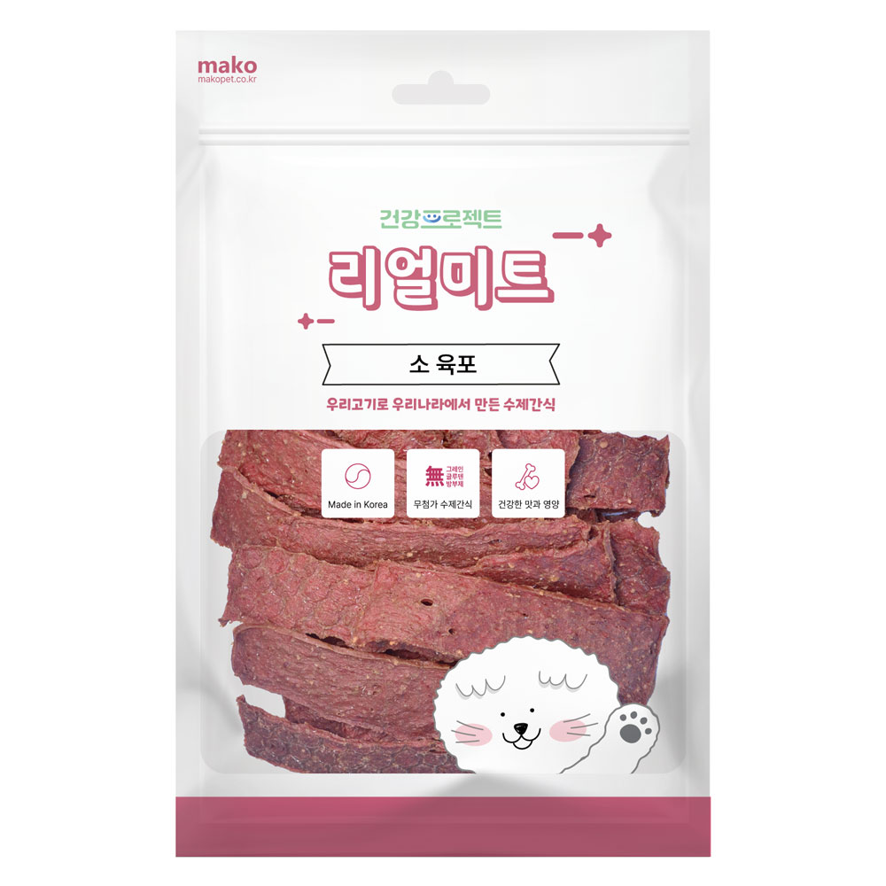 [리얼미트] 수제간식 대용량간식 소육포 (400g)