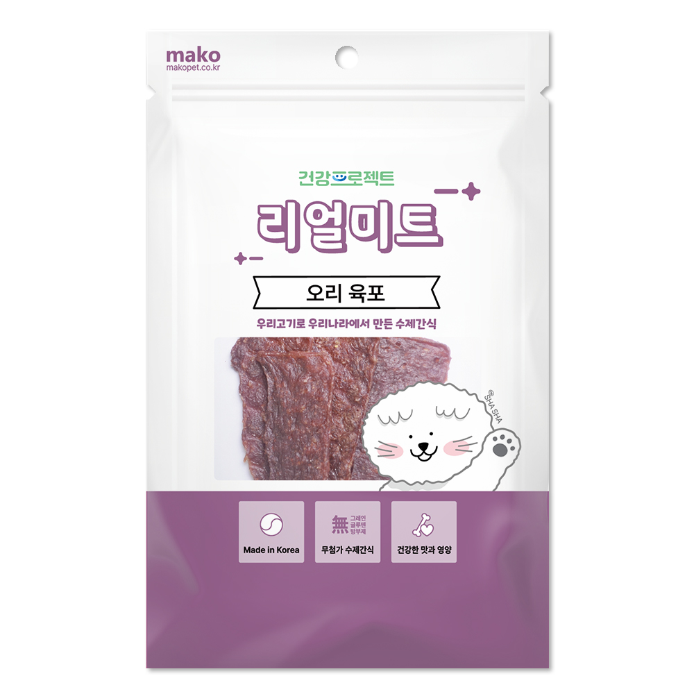 [리얼미트] 수제간식 오리육포 (70g)