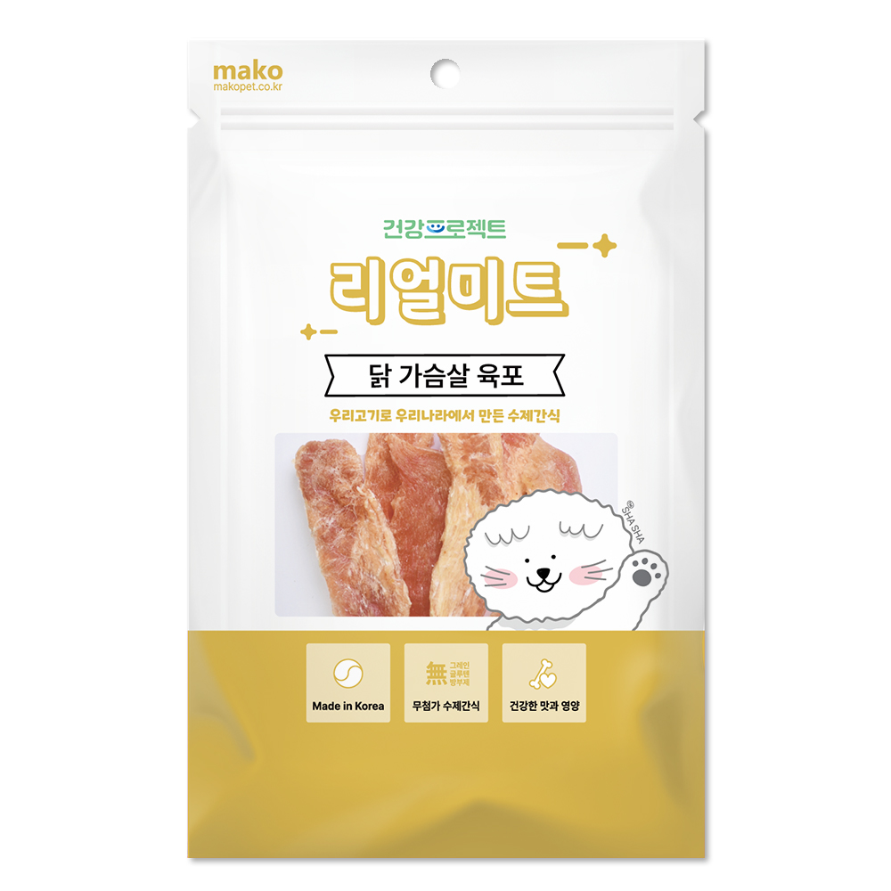 [리얼미트] 수제간식 닭가슴살육포 (70g)