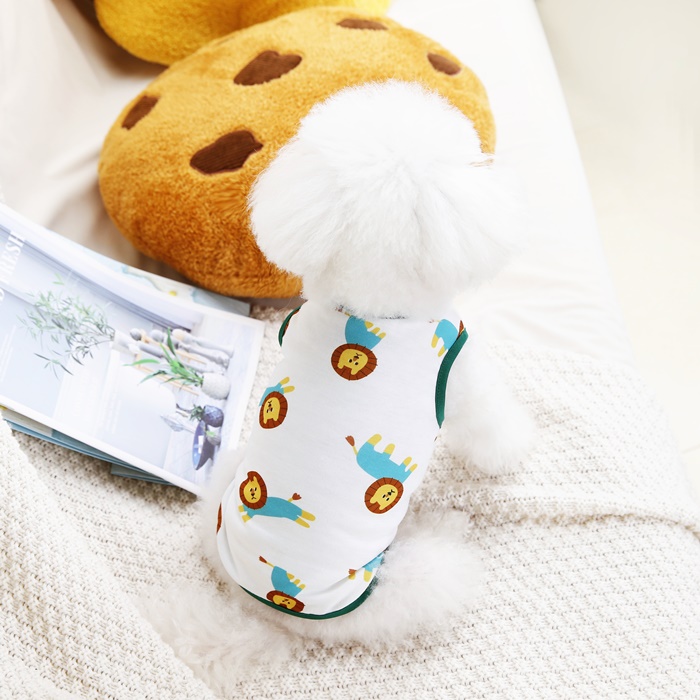 [원가판매] 딩동펫 고양이 강아지옷 페이버릿 배색 나시티셔츠