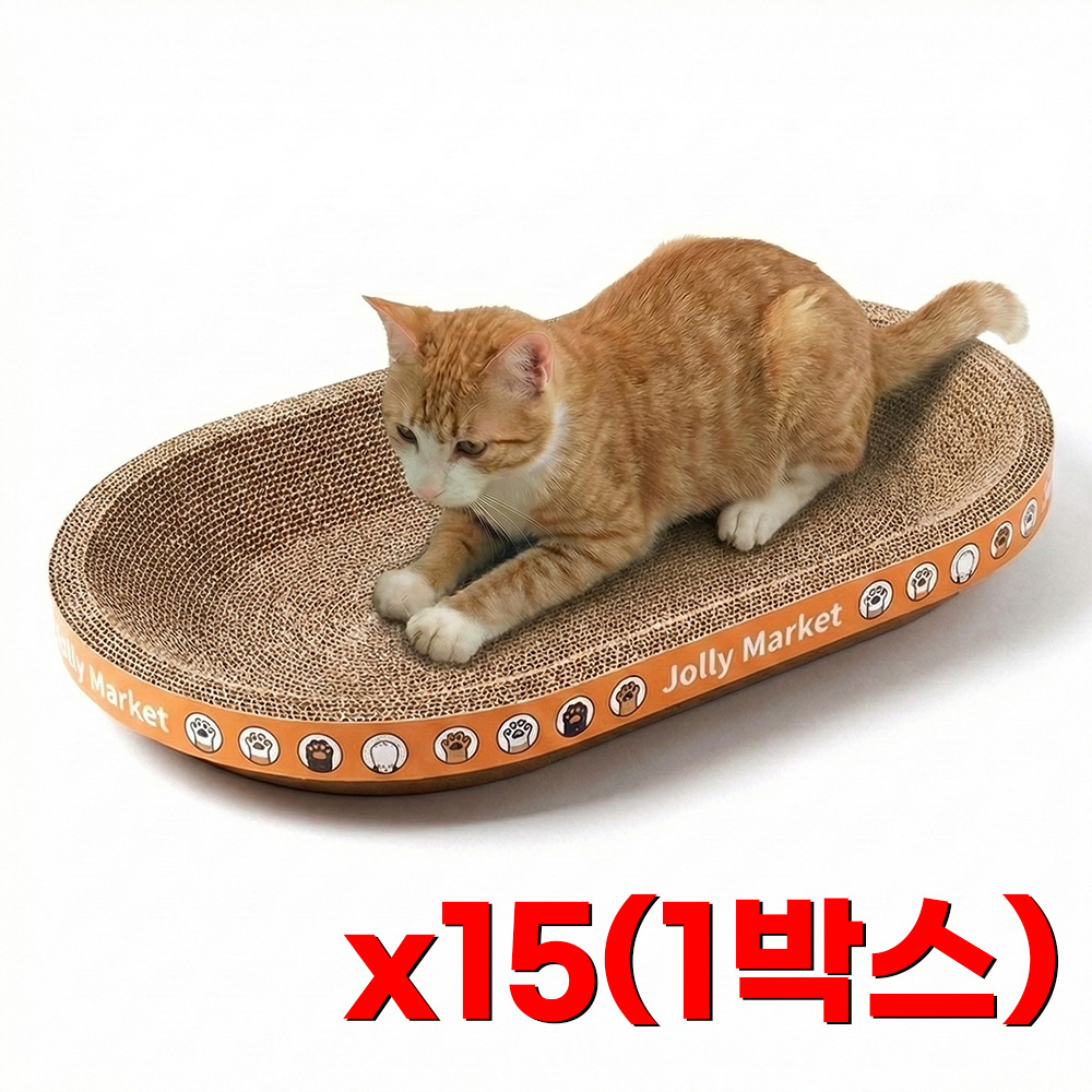 (박스딜) 졸리마켓 고양이 타원형 스크래쳐 15개(1박스)