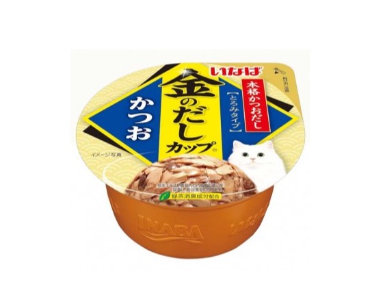 [이나바] 금빛육수 컵 고양이 간식 IMC-132 가다랑어 70g 1박스(48개입)