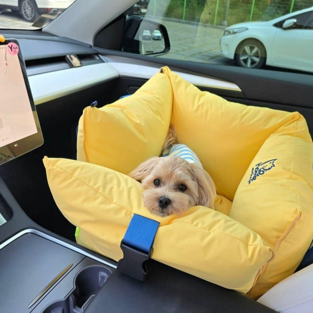 [스윗테일] 핸드메이드 강아지카시트 올라운드 버터옐로우