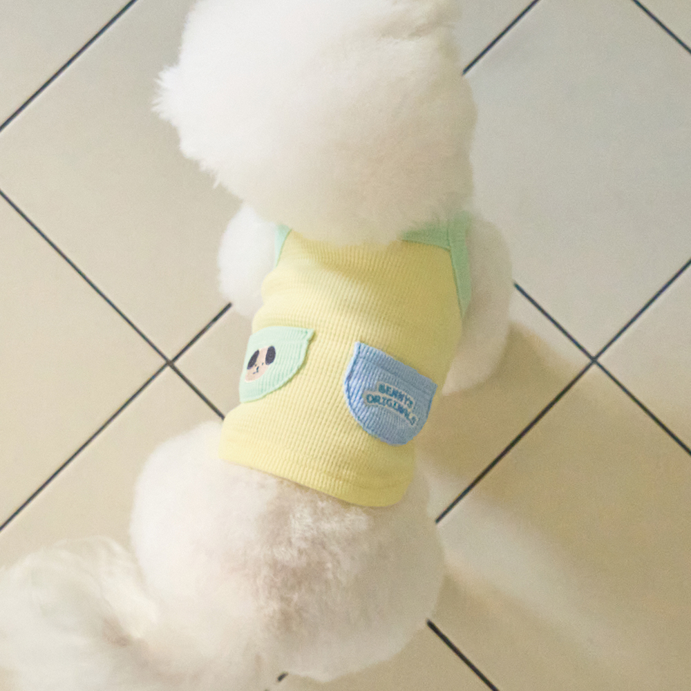 베니즈 팔레트 크롭 탑 옐로우 S-XL