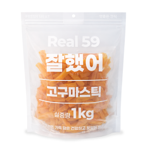 리얼59 잘했어, 건조간식 오리 껌 1kg