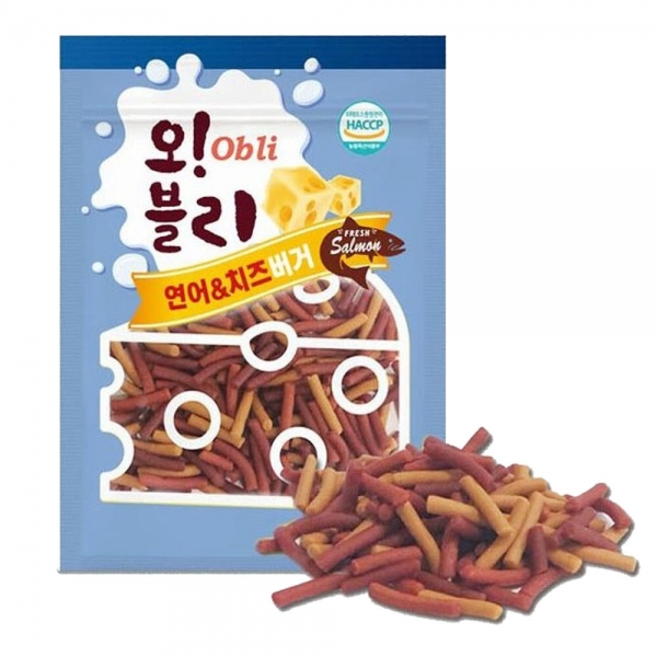 오블리버거 연어&치즈버거100g