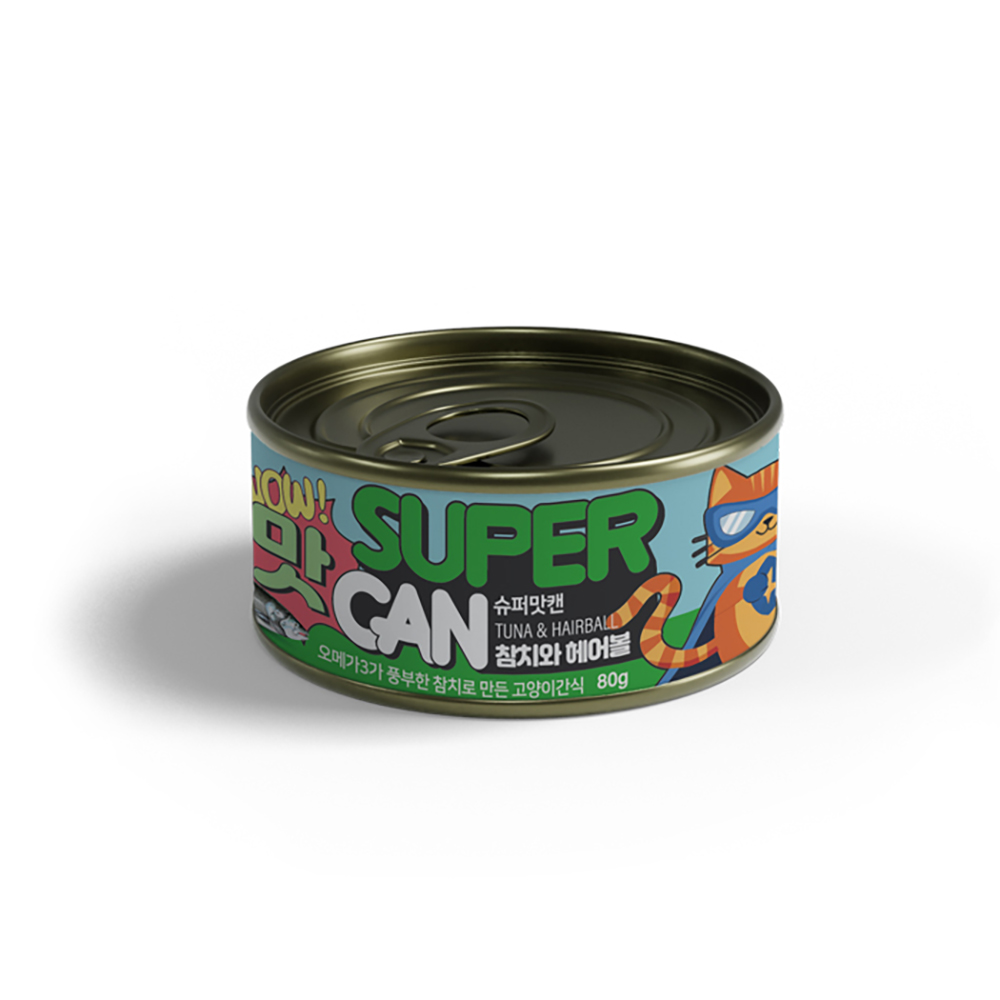 슈퍼맛캔 참치와헤어볼 80gx24개/1박스