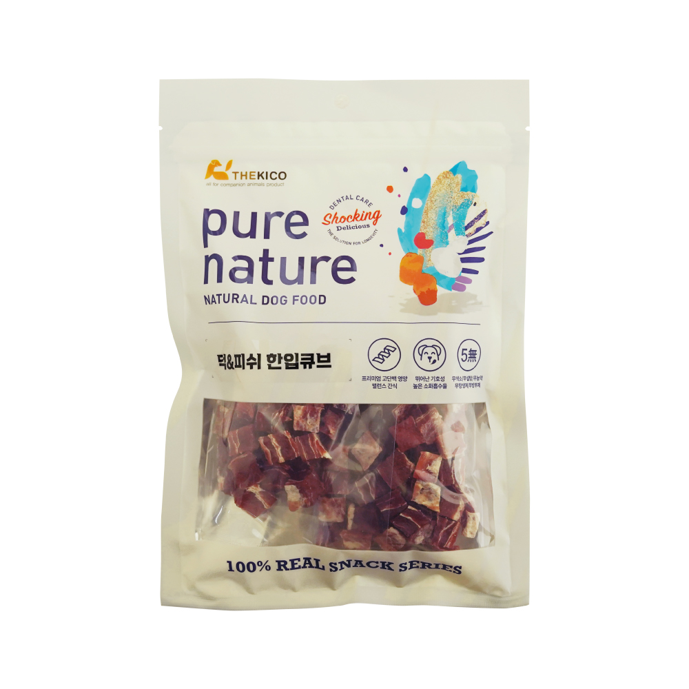 퓨어네이쳐 덕&피쉬 한입큐브 180g