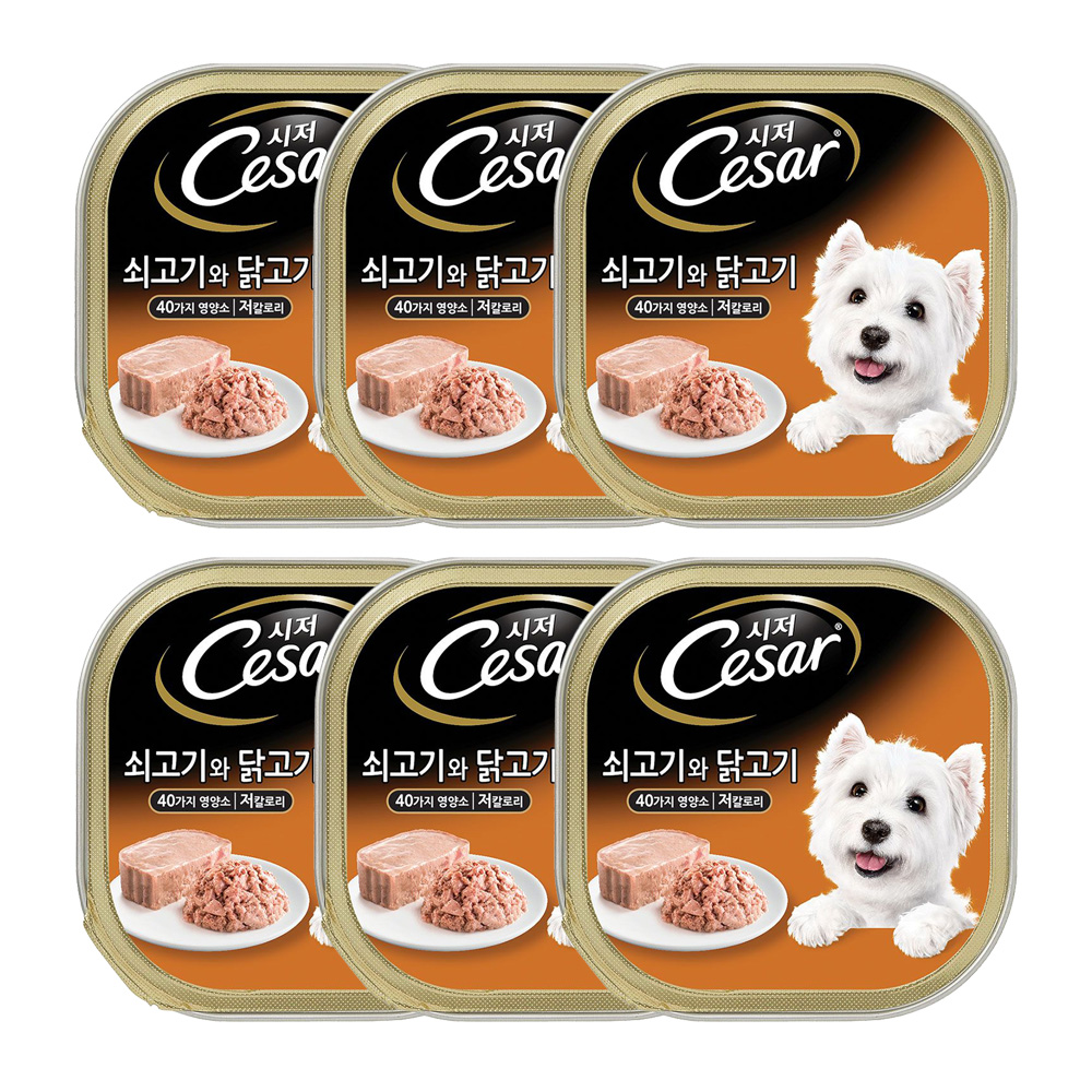 *특가* [시저] 쇠고기와 닭고기 (100g) x 6개입 / 1,400원