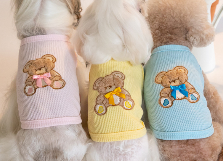 리본곰 와플 민소매