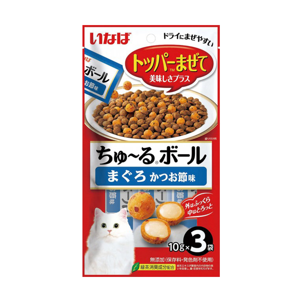 [6개세트] 이나바 챠오 츄르볼 토퍼 참치+가다랑어 (QSC-322)