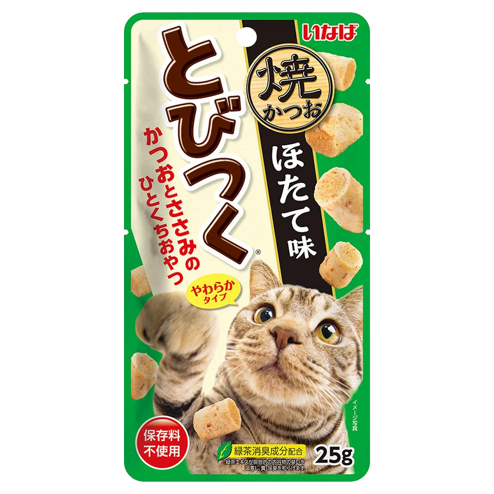 [6개세트] 이나바 토비츠쿠 구운가다랑어+가리비 25g (QSC-216)