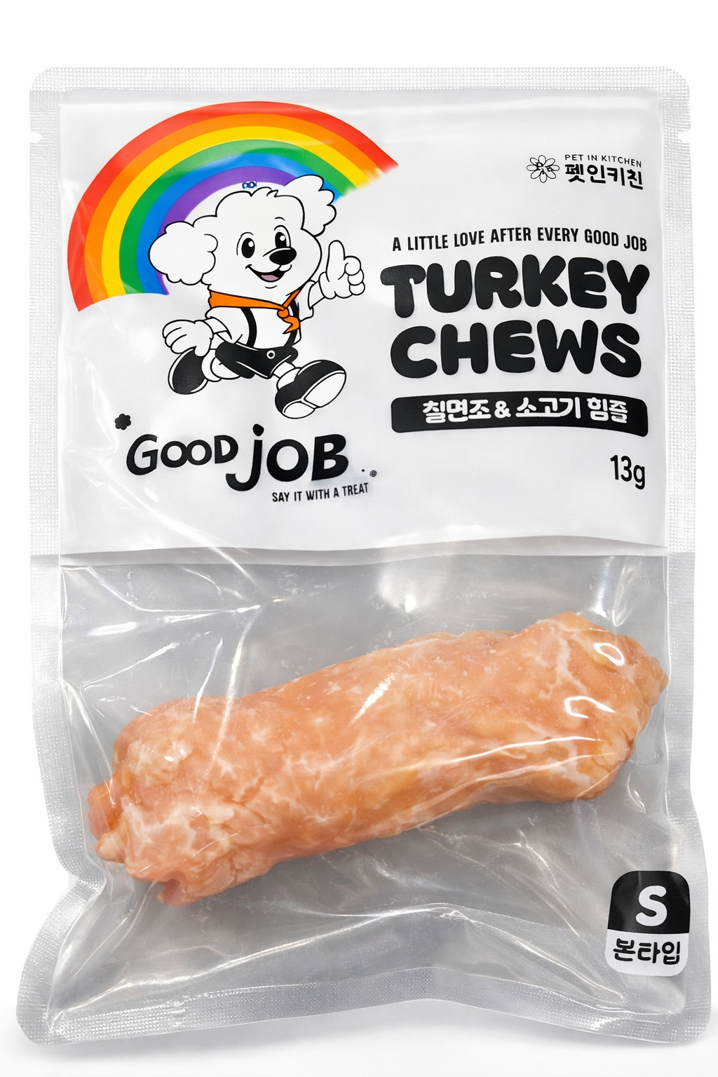 [펫인키친] 굿잡 터키츄 칠면조&소고기힘줄S 본타입 13g