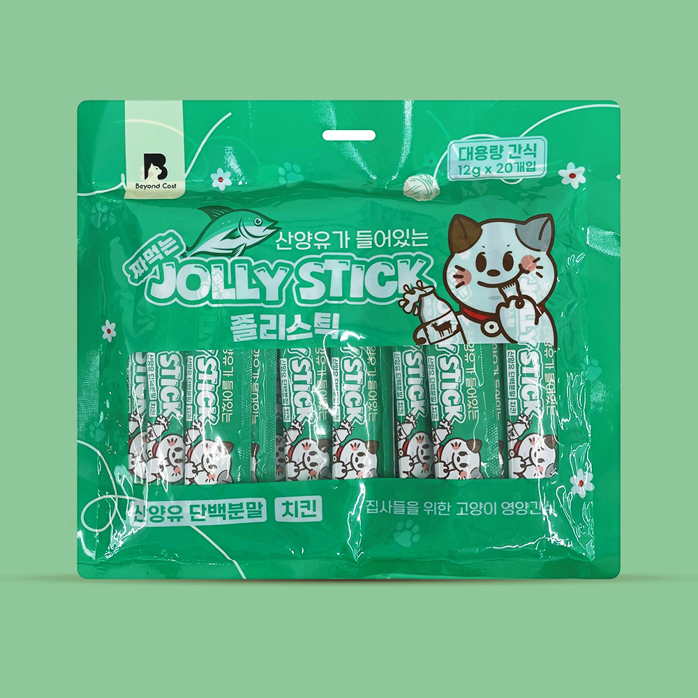 졸리스틱 산양유 고양이 츄르, 치킨, 12g x 20개입