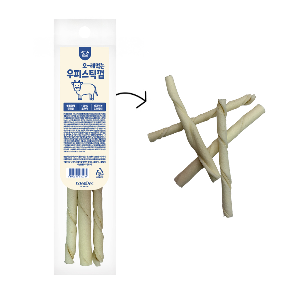 [펫도매단독! 5+1행사!] 웰랩 우피스틱껌20g