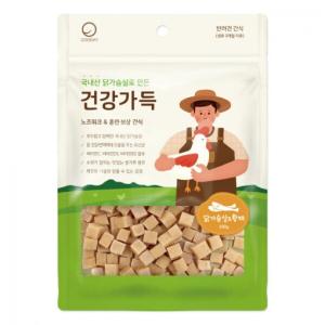 할인특가! [건강가득] 국내산 닭고기 간식 큐브 300g (닭가슴살&황태)