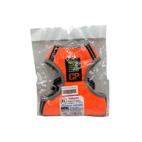 [떨이특가!] [지엠펫] 아웃도어 하네스 리드줄 세트 (오렌지형광)