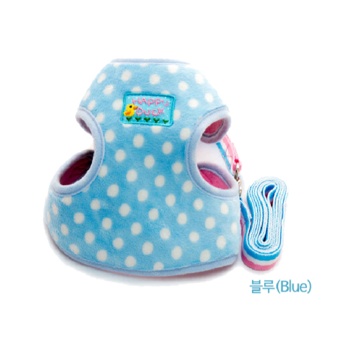 [떨이특가!] [지엠펫] 해피덕 보온 하네스 리드줄 세트 (블루)