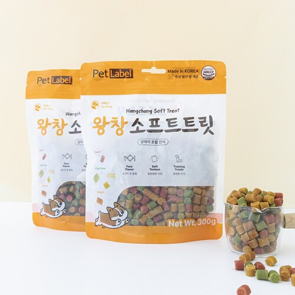 ⊙펫라벨 독 왕창소프트트릿 300g