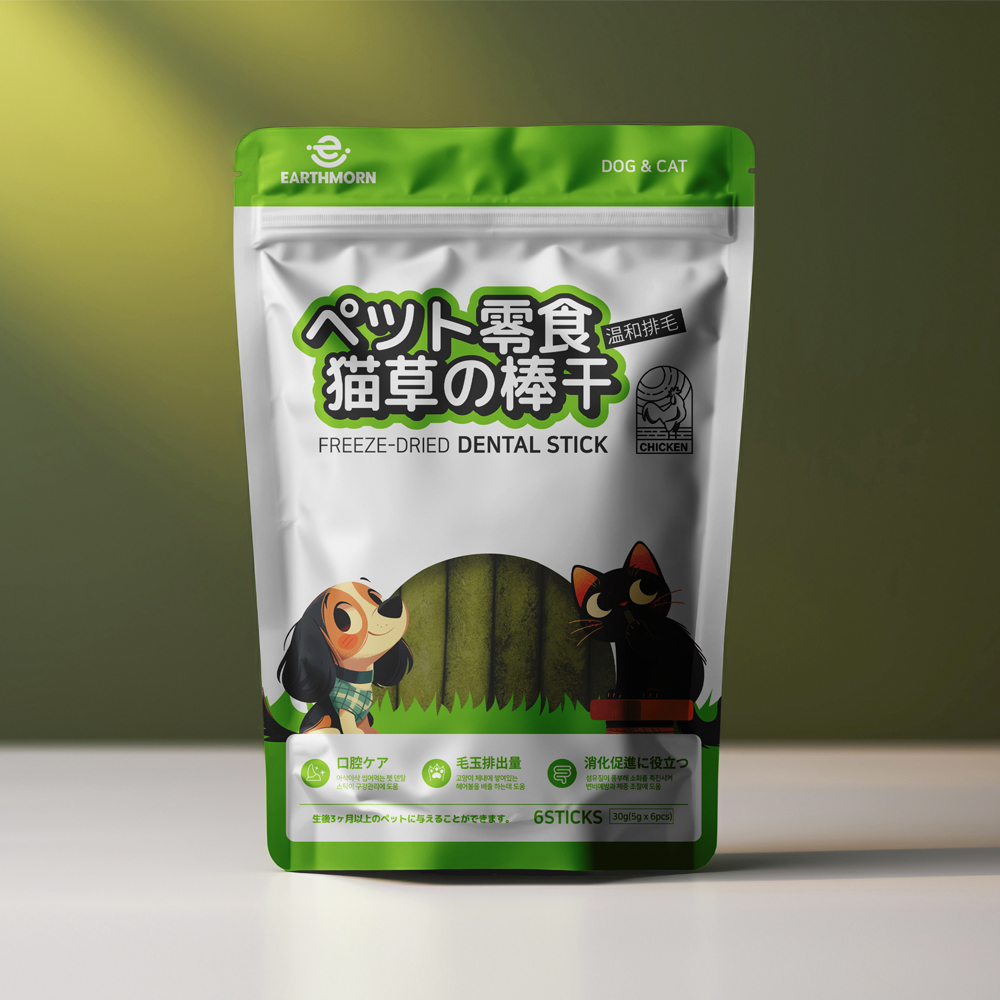 캣스티발 펫덴탈 스틱 6p / 강아지,고양이 겸용 동결건조 그라스 간식