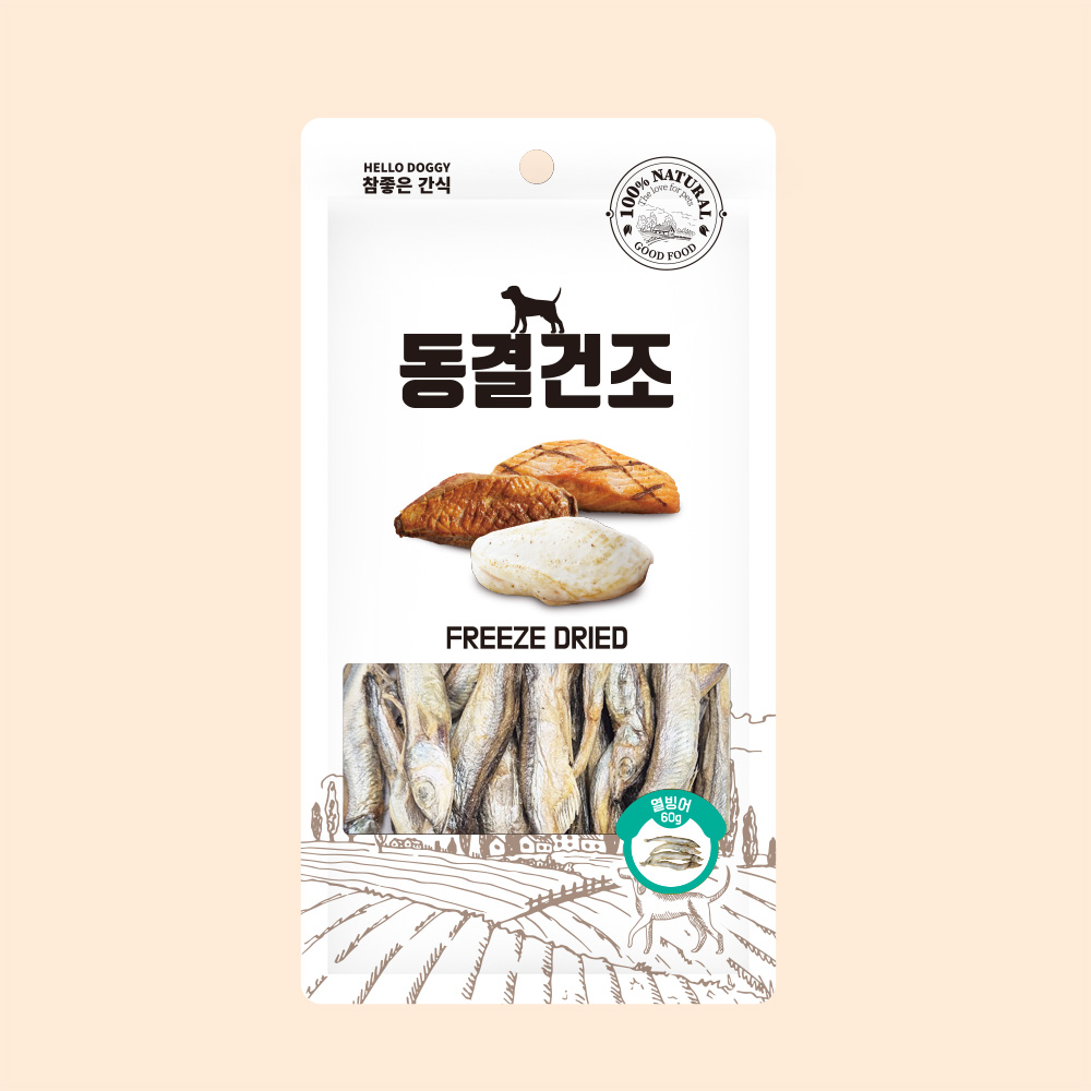 ◆[참좋은간식] 헬로도기 동결건조-60g-열빙어