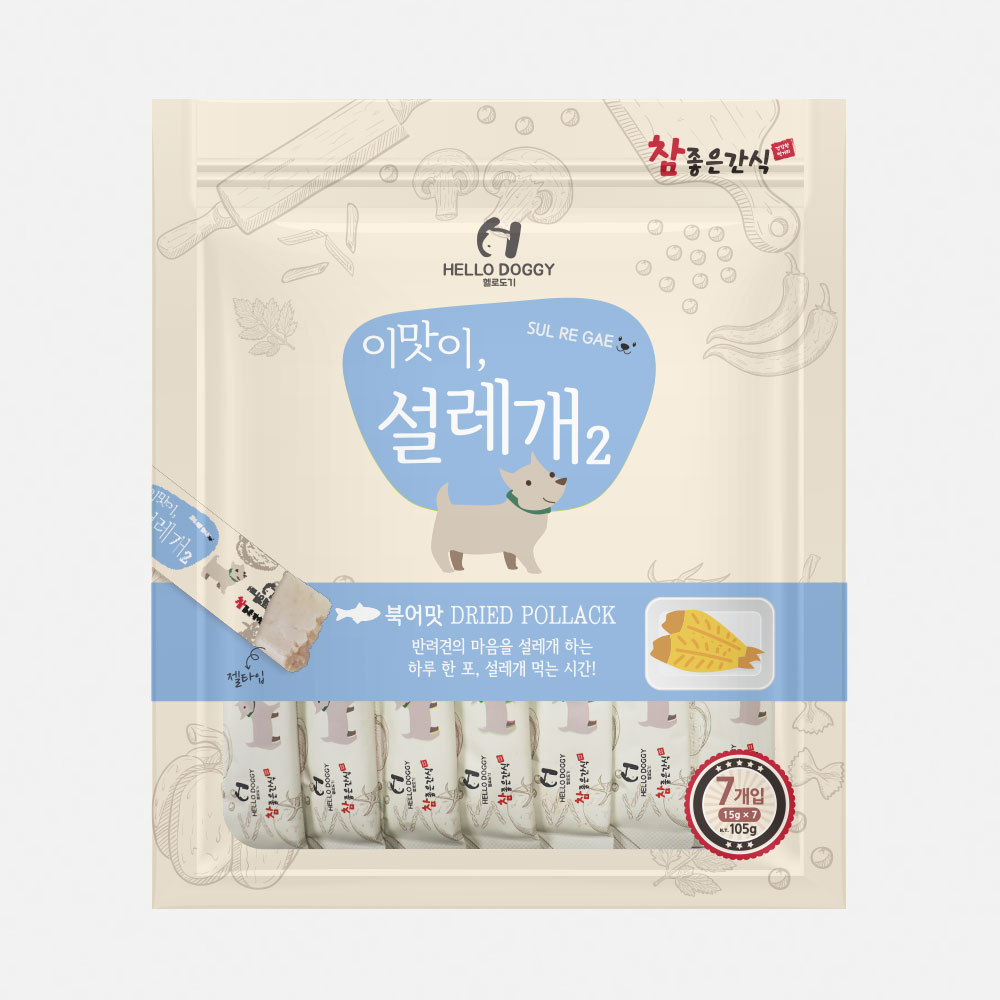 헬로도기 설레개2 북어맛 7P (105g)
