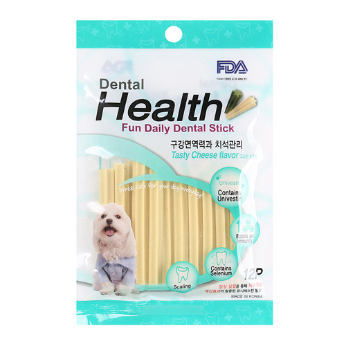 덴탈헬스 치즈맛 강아지 덴탈껌60g