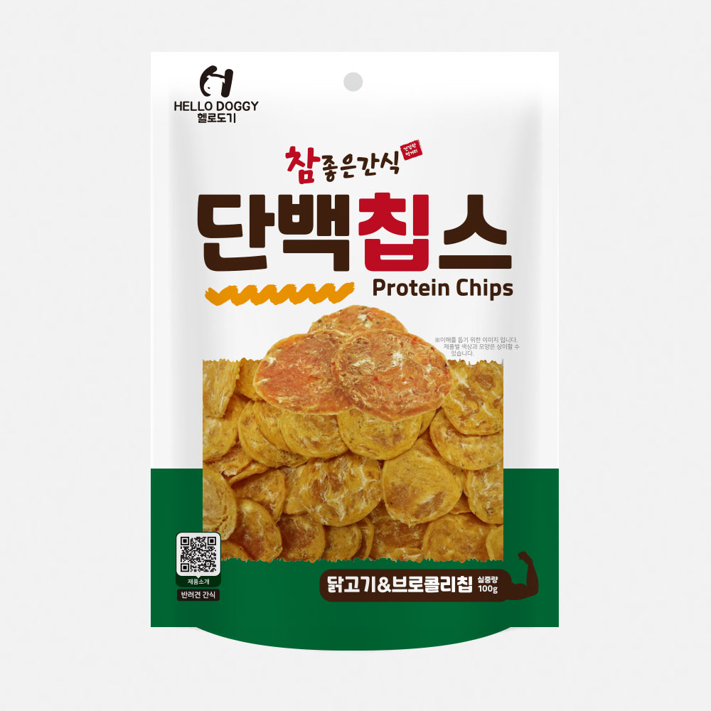 참좋은간식 단백칩스 닭고기&브로콜리칩 100g