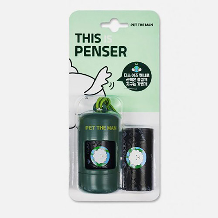 펫더맨 배변봉투+케이스 똥츄 세트 디스이즈펜서 그린