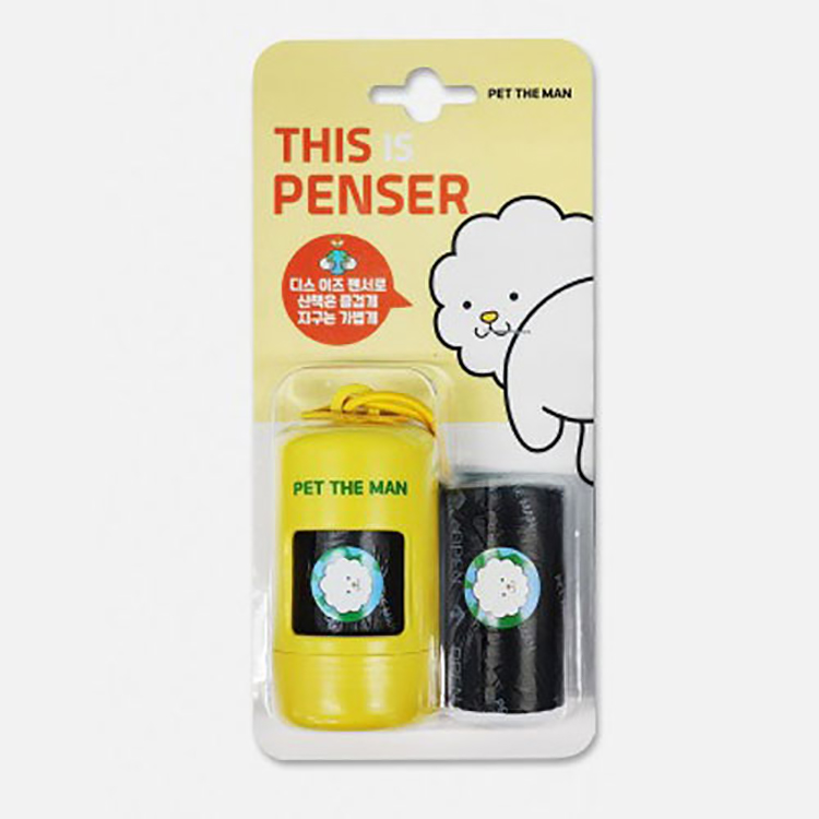 펫더맨 배변봉투+케이스 똥츄 세트 디스이즈펜서 옐로우