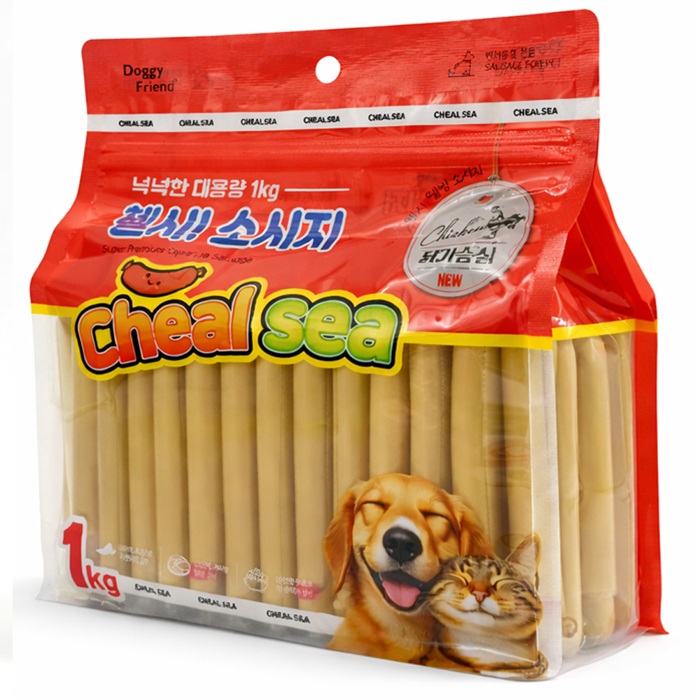 [팻라인] 첼시 닭가슴살 소시지 대용량(1kg/67p)