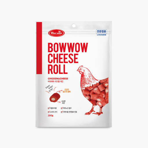 바우와우 신선한 닭고기생육 치킨롤 (200g)