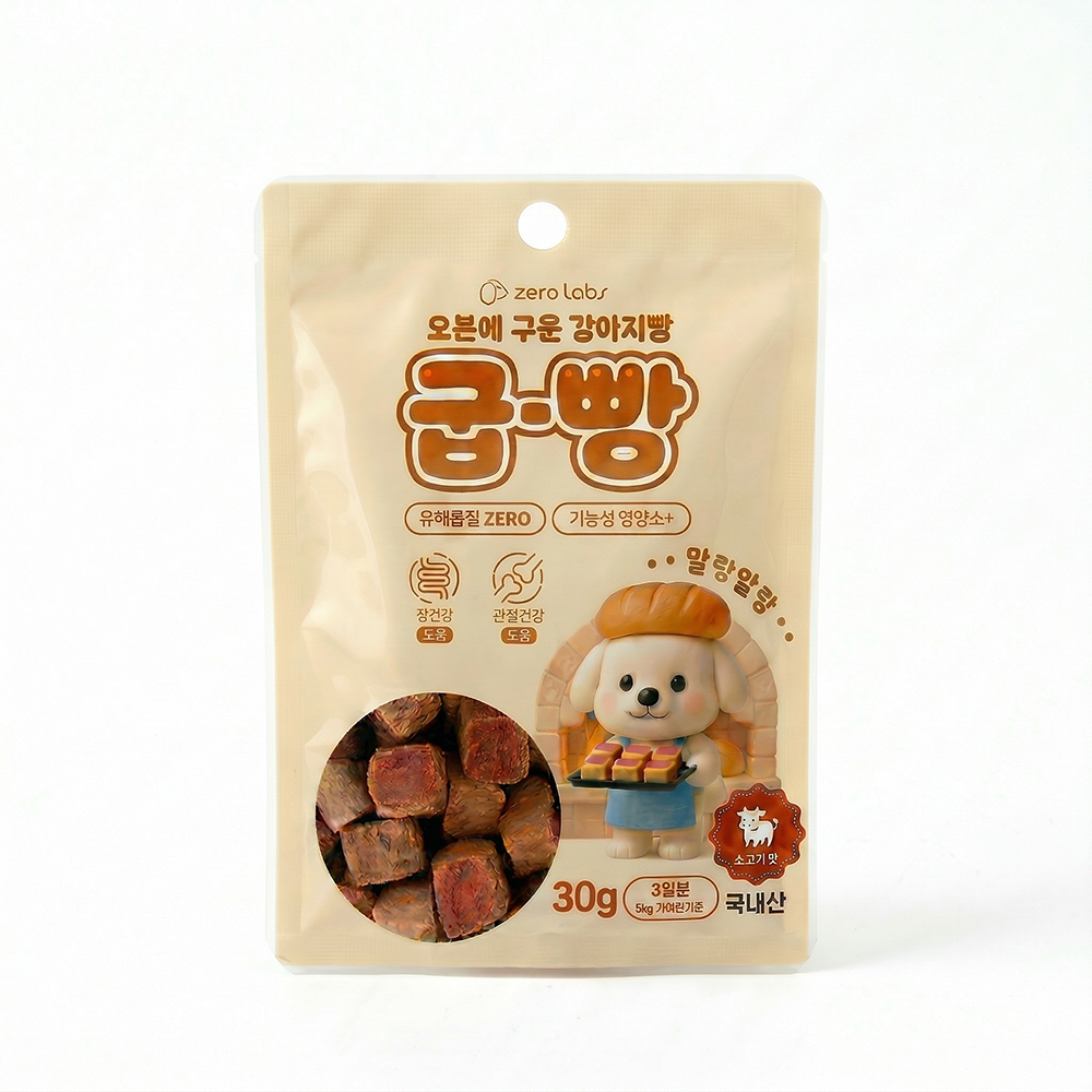 [오프라인전용, 5+1행사!] 제로랩스 굽빵30g (소고기맛)
