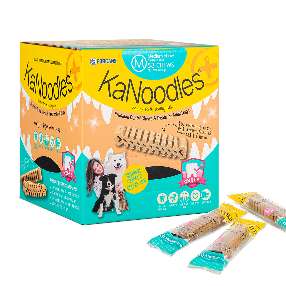 포켄스 카누들 잇몸플러스 덴탈껌 680g M(53개입)