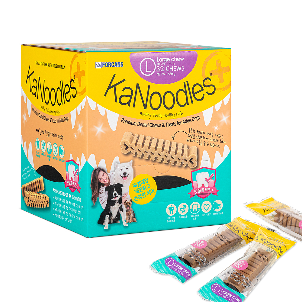 포켄스 카누들 잇몸플러스 덴탈껌 680g L(32개입)