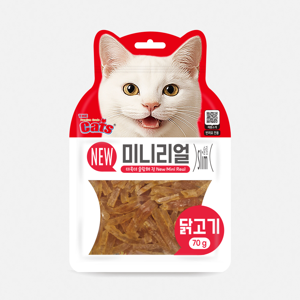 더캣츠 미니리얼 고양이 육포간식 닭고기 70g
